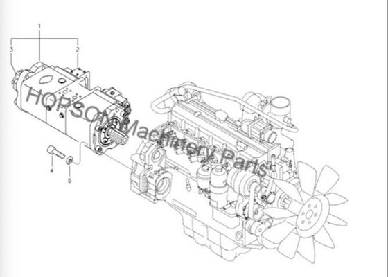 Doosan-Bagger Hydraulic Pump K5V80DTP 14531859 für DX150 rot